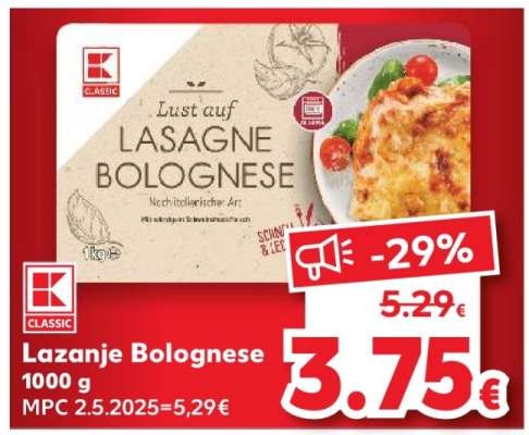 Lazanje bolognese 1150 g