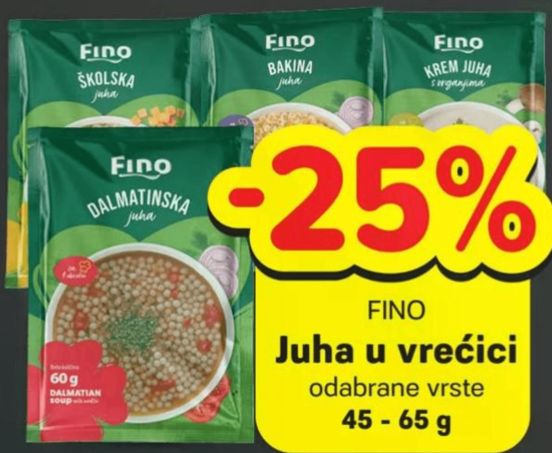 Fino juha u vrećici 45 - 65 g