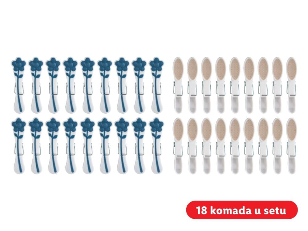 Kvačice za rublje 18 komada u setu