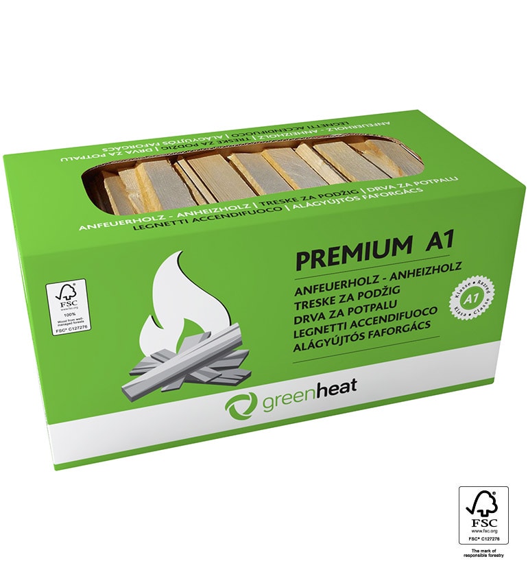 Drvene trijeske za potpalu 'green-heat premium' 2,7 kg