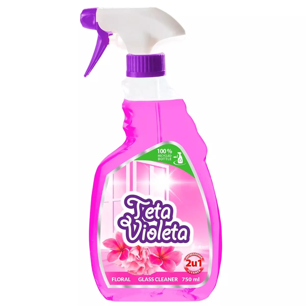 Sredstvo za pranje poda teta violeta i sredstvo za čišćenje stakla teta violeta 1l i 750ml Violeta
