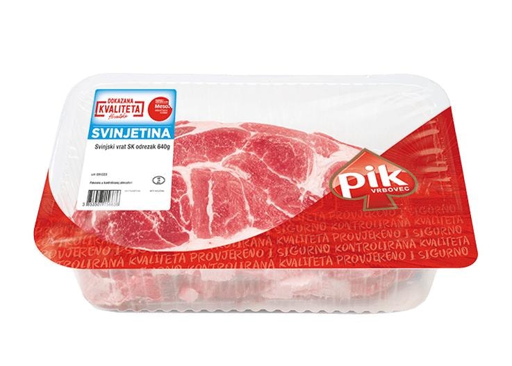Pik svinjski vrat s kosti rinf. 1 kg Pik Vrbovec
