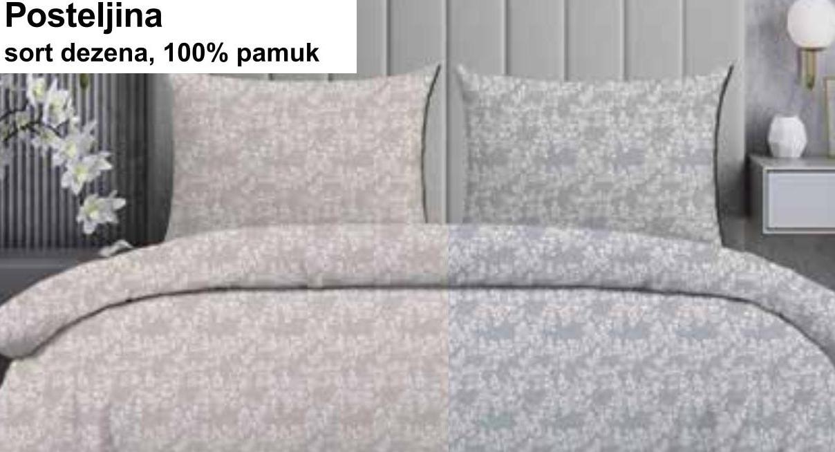 Posteljina vel: 200x200cm+2 jastučnice vel.60x80cm