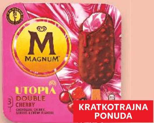 Sladoled na štapiću utopia višnja 3x85 ml