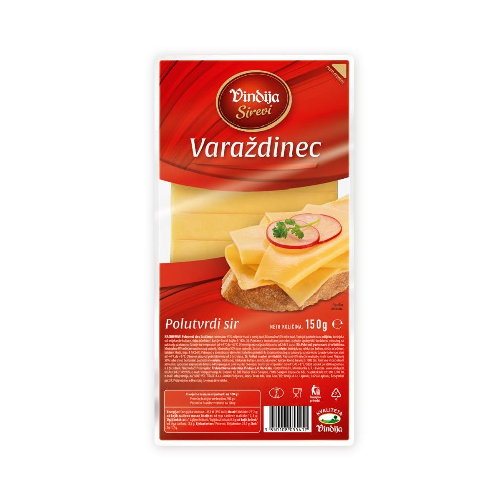 Sir tilzit, gauda, emmentaler, varaždinec 150 g