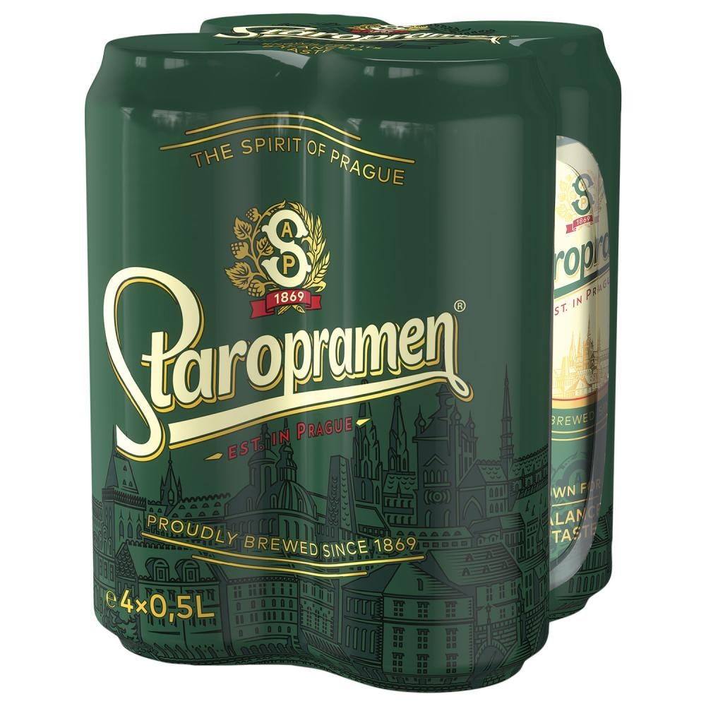 Pivo staropramen 4 x 0,5 L