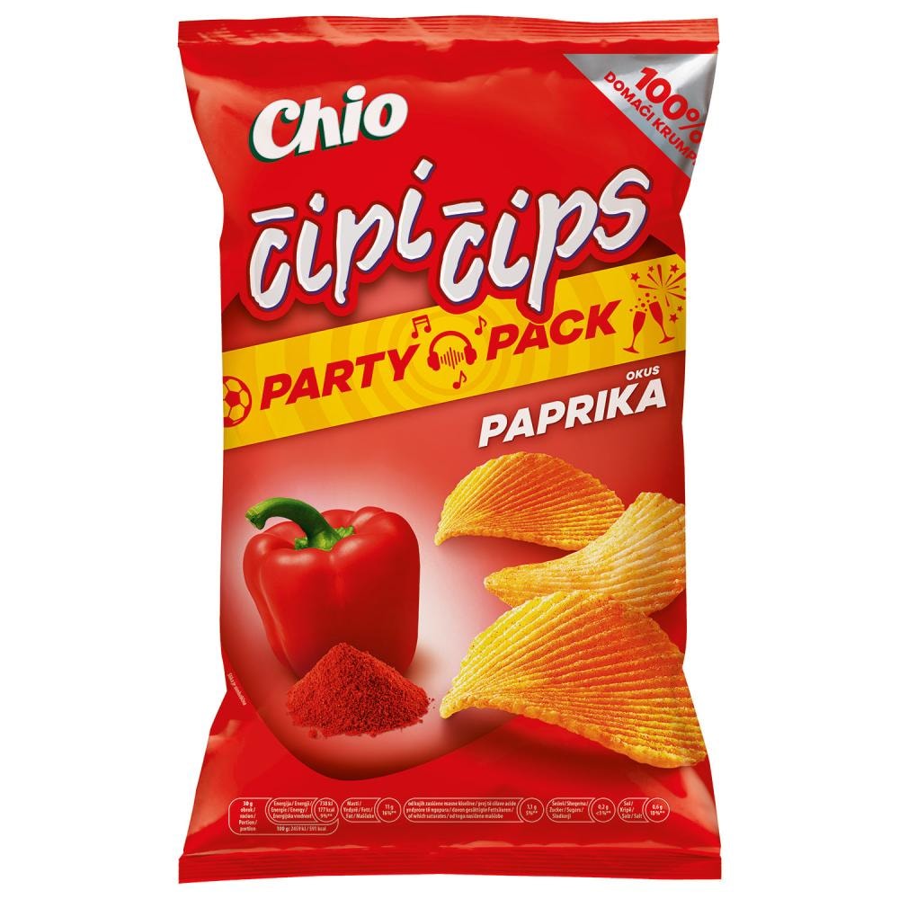 Čipi čips 200 g (Slani), 190 g (Paprika)