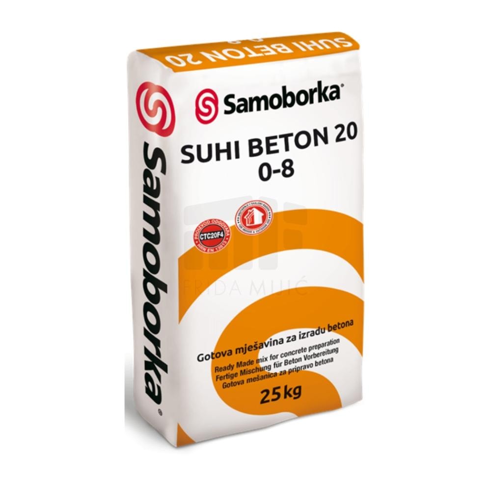 Suhi beton 20 0-8 25 kg