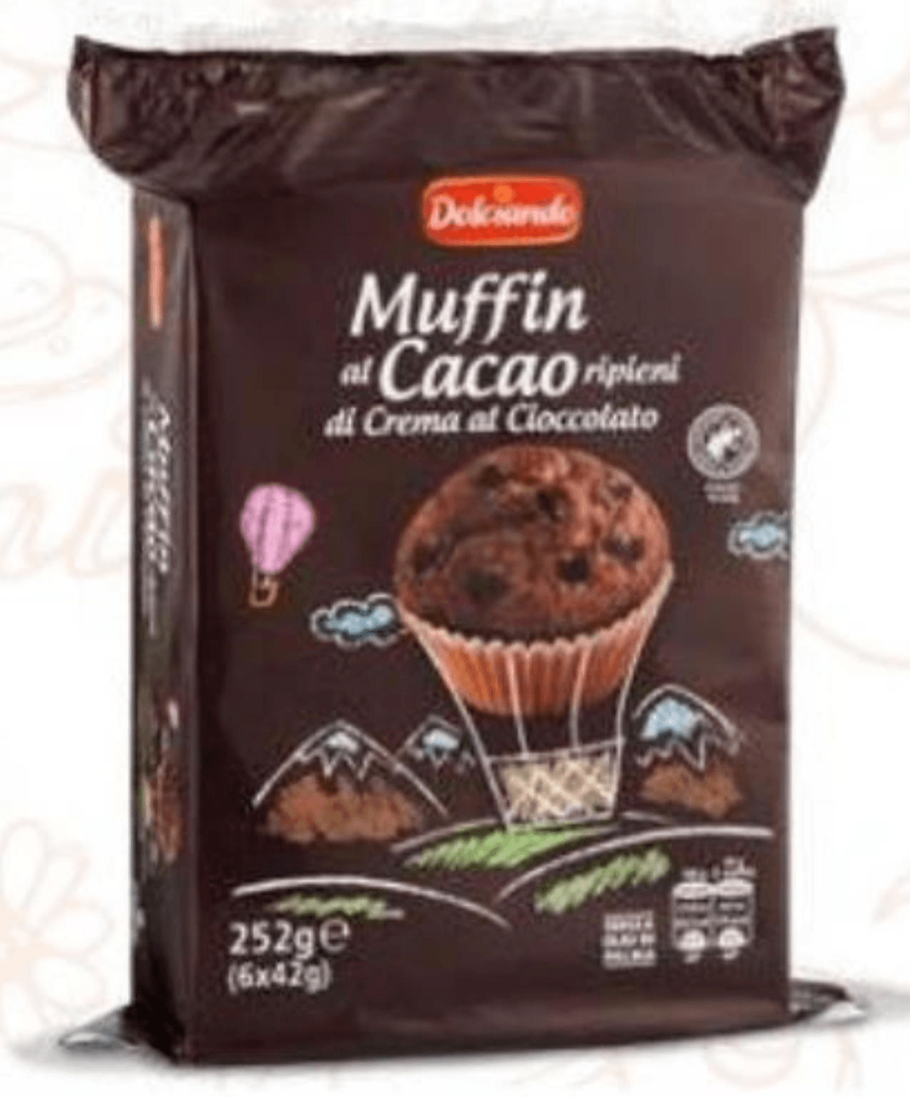 Muffini punjeni čokoladom 252 g