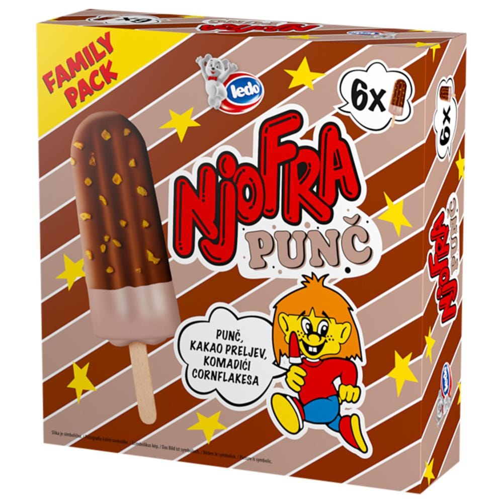 Njofra punč, silk milk sladoled 6x65ml