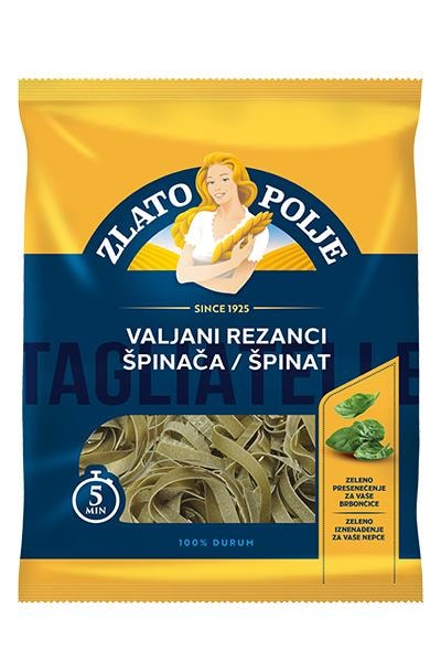 Valjani rezanci špinat 600g
