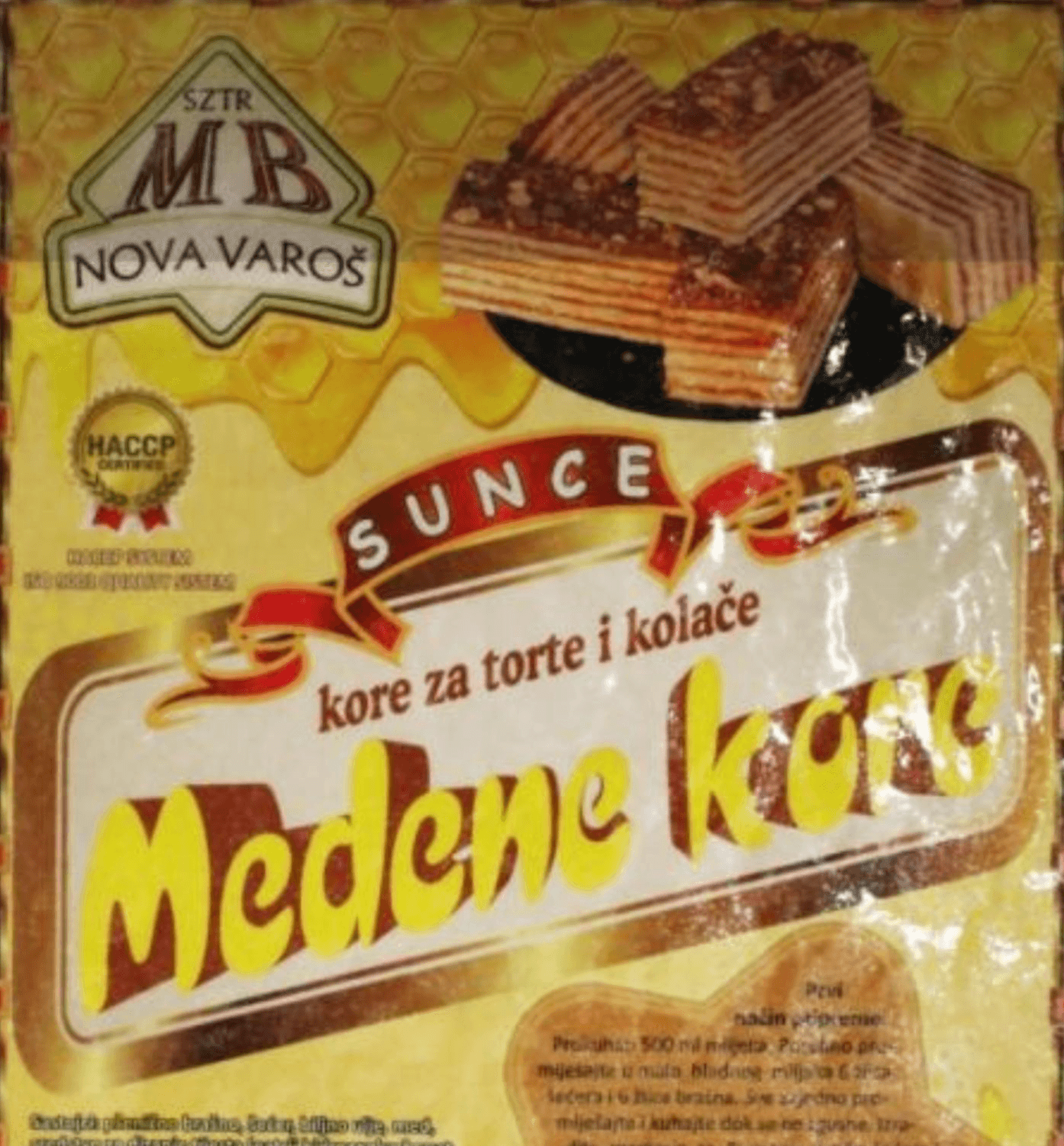 Kore za kolače medene 470 g