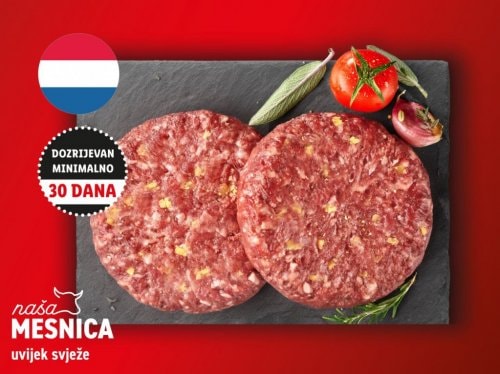 Svježi goveđi burger s cheddar sirom 250 g