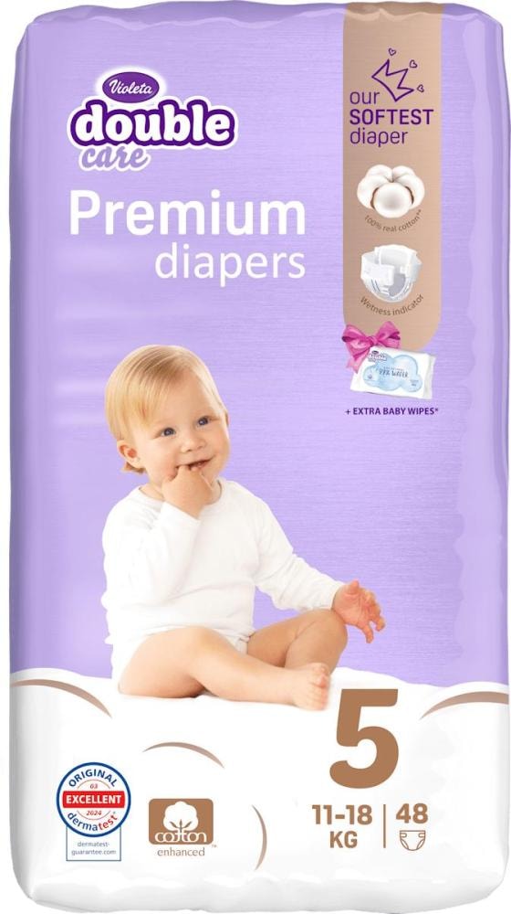 Double care cotton premium pelene vel. 5 (11-18kg), 48 kom.