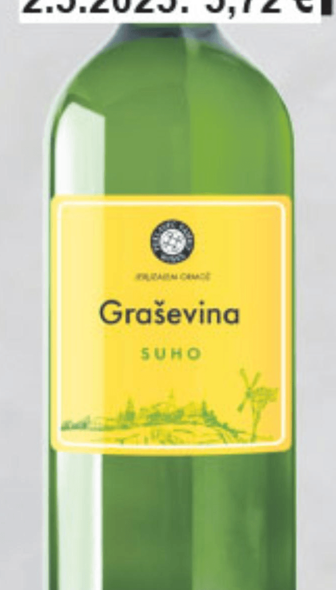 Vino graševina jeruzalem ormož 1l