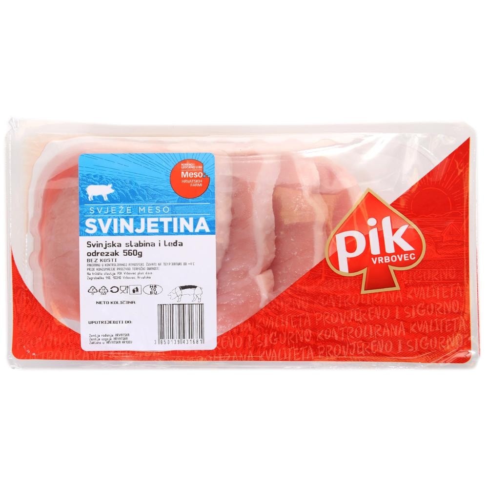 Svinjska slabina i leđa 560g