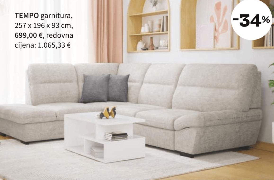 Tempo garnitura 257 x 196 x 93 cm