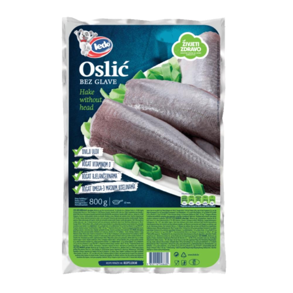 Oslić filet ili bez glave 800 g