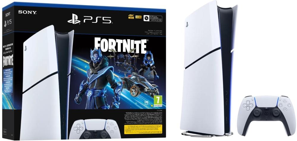 Playstation 5 slim digital edition d chassis + fortnite vch