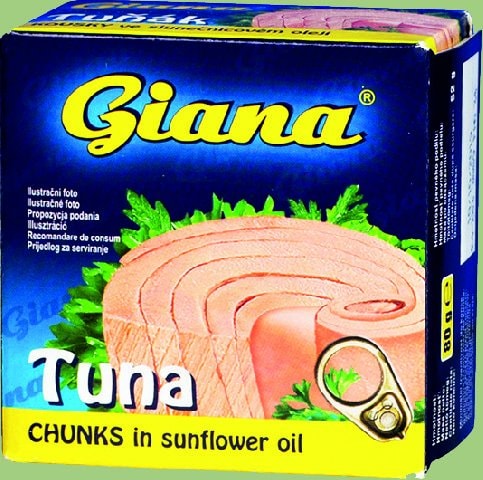 Tuna komadi u suncokretovom ulju 80 g / 52 g ocijeđena masa