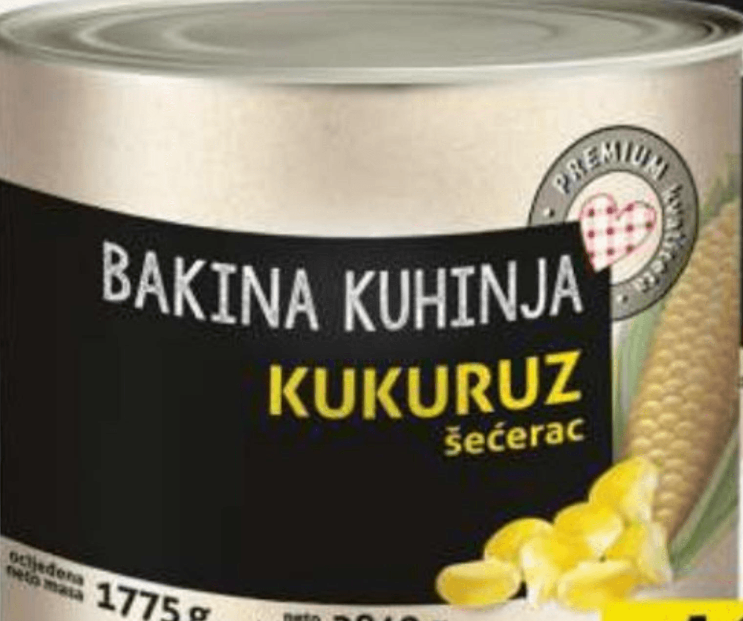 Kukuruz šećerac 2840 g / 1775 g