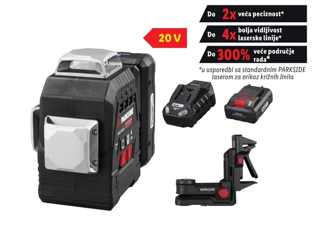 Aku laser za križne linije Set