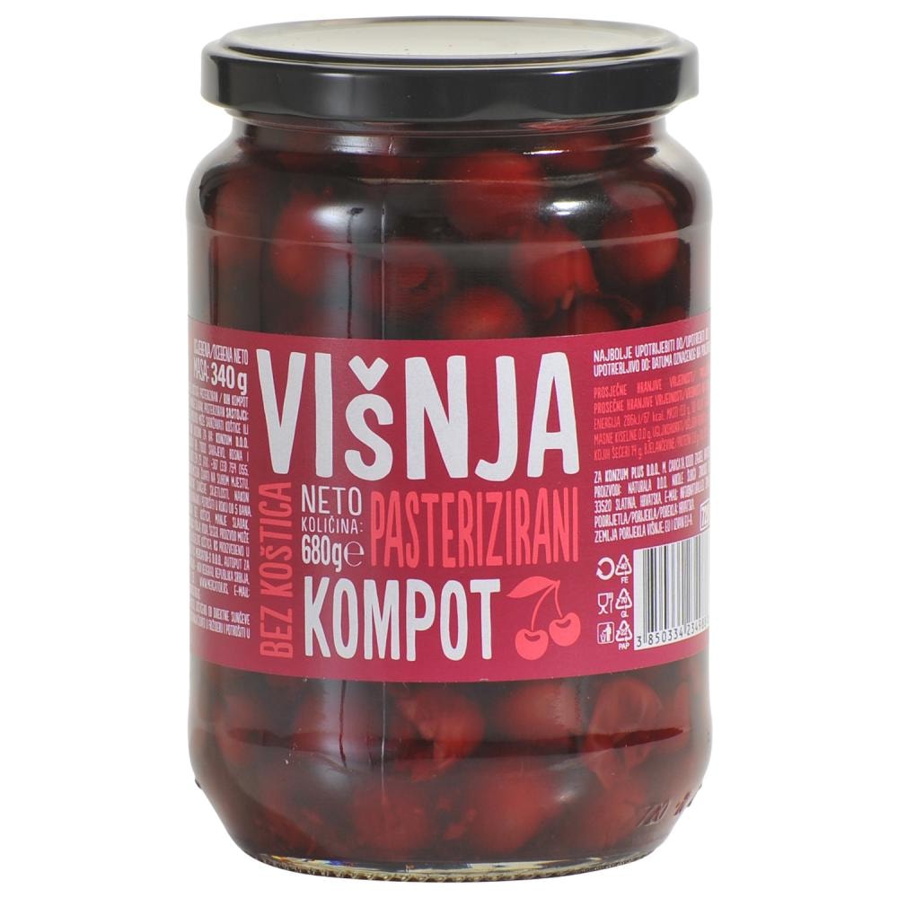 Kompot višnja bez koštica 340 g
