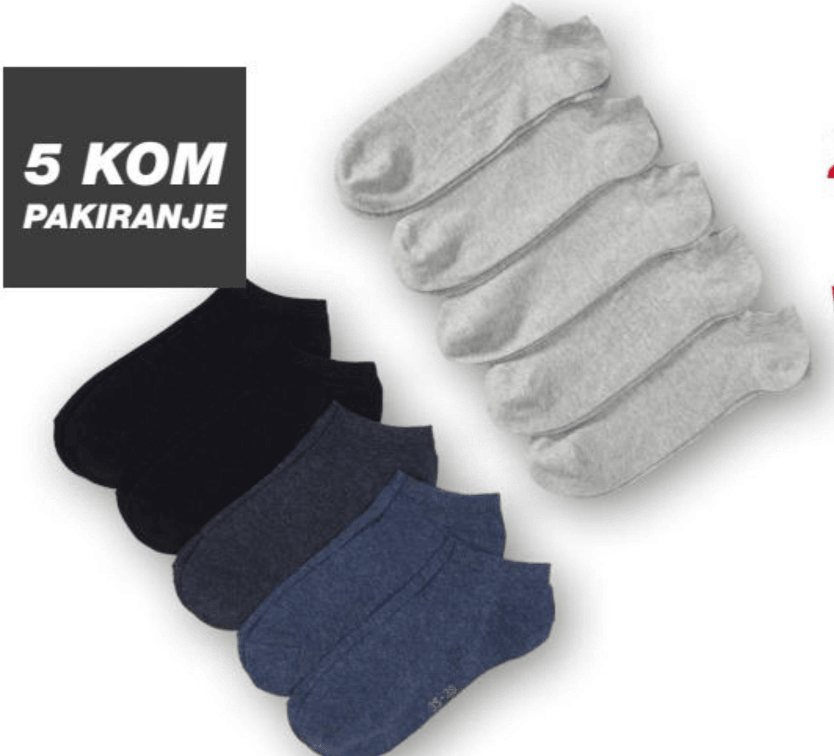 Ženske stopalice 5 KOM PAKIRANJE