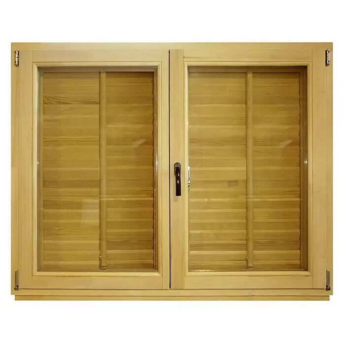 Drveni prozor s pomičnom griljom 60 x 60 cm
