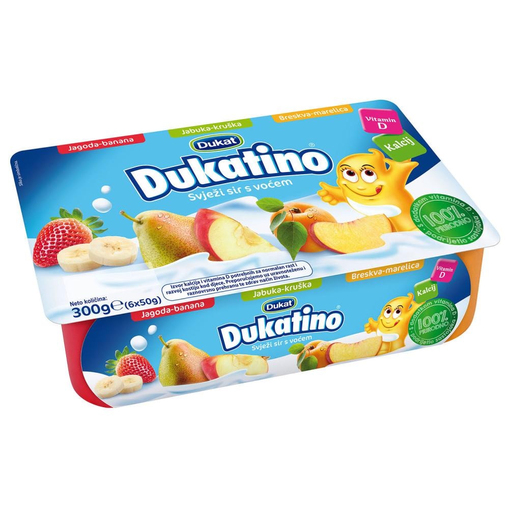 Dukatino svježi sir s voćem 6x50g