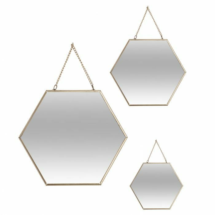Set ogledala heksagon 3/1