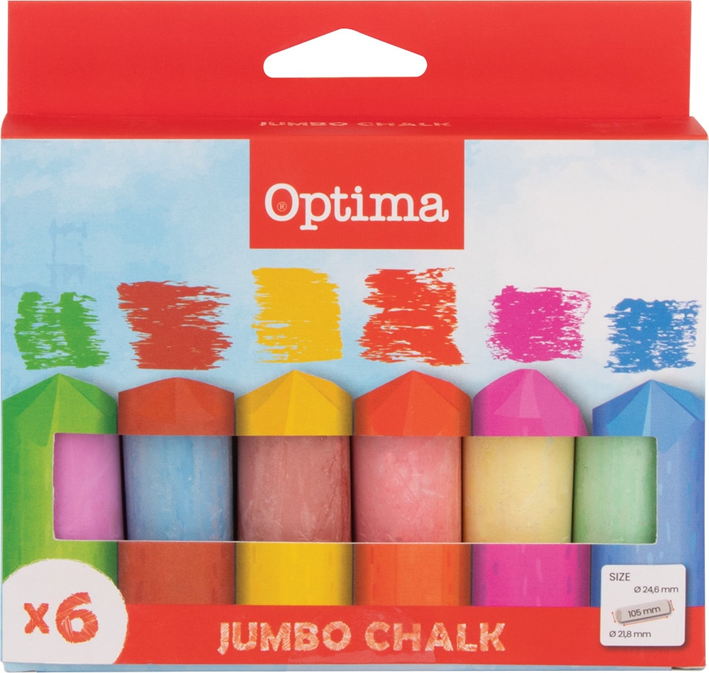 Kreda u boji jumbo 6 kom