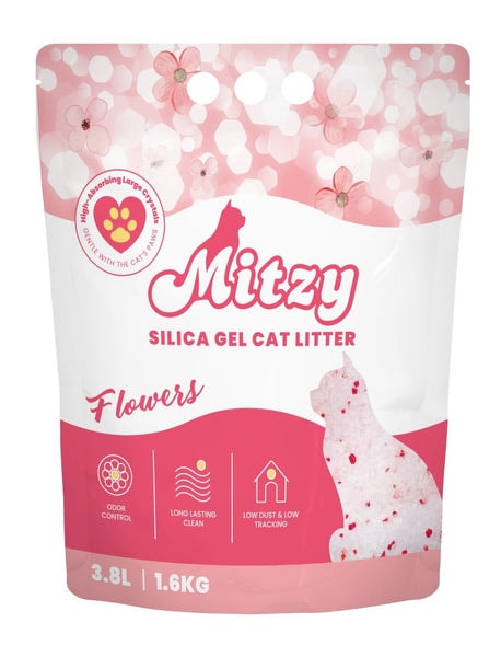 Mitzy silikatni pijesak za mačke flowers 3,8l
