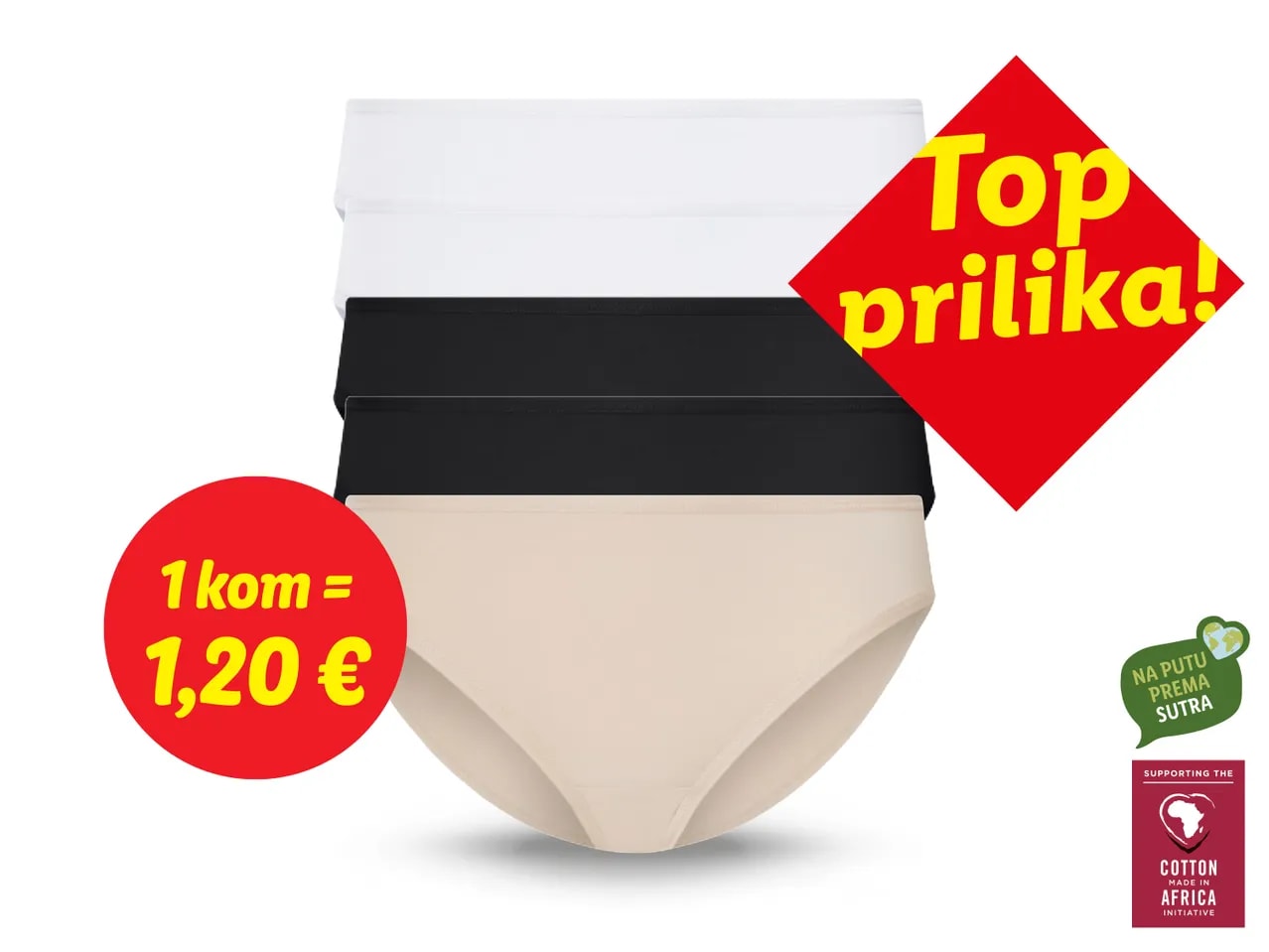 Ženske gaćice 5 komada u setu