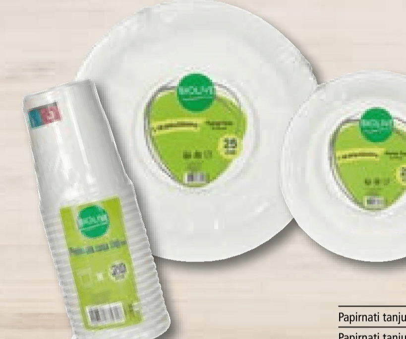 Set papirnatih tanjura ili čaša 1 pak