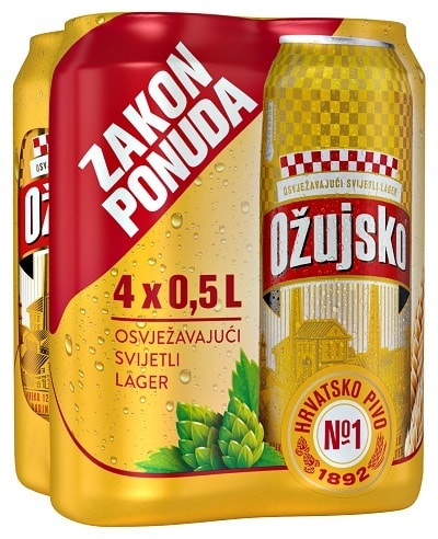 Pivo ožujsko 4 x 0,5 l
