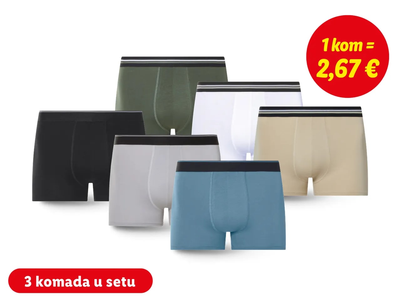 Bokserice 3 komada u setu