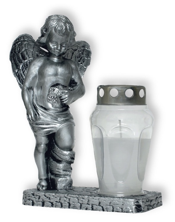 Statua anđeo s lampionom visina cca. 23 cm