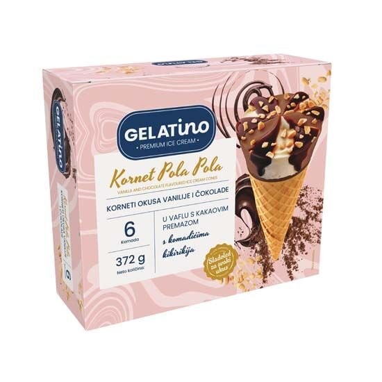 Sladoled kornet pola pola 6x110 ml
