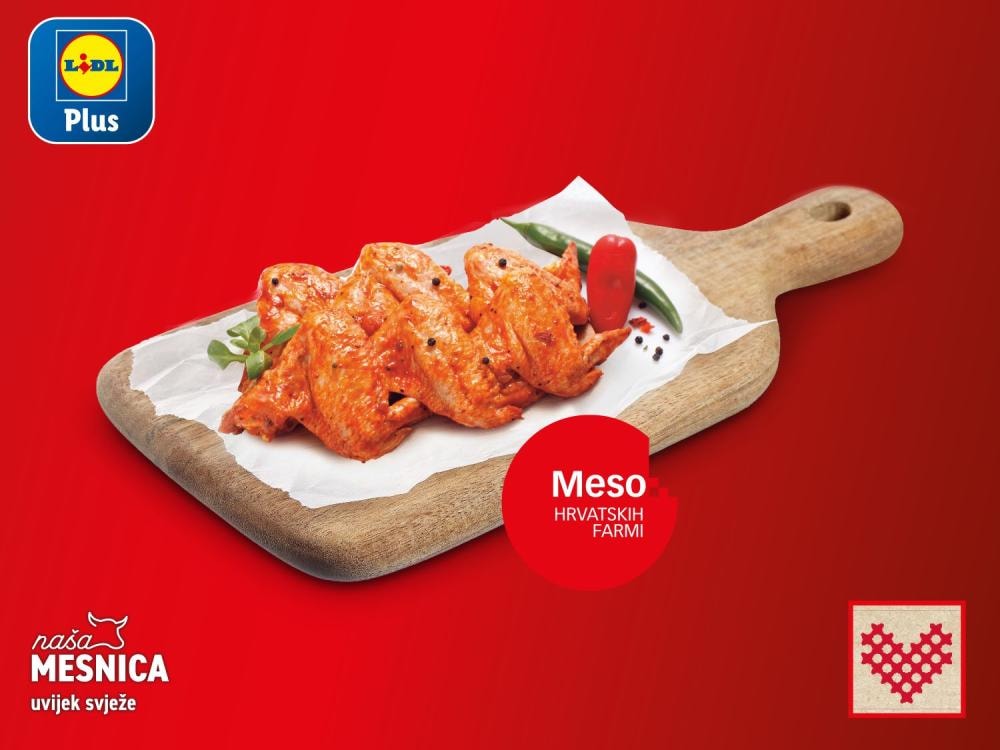 Svježa marinirana pileća krilca cca 500 g