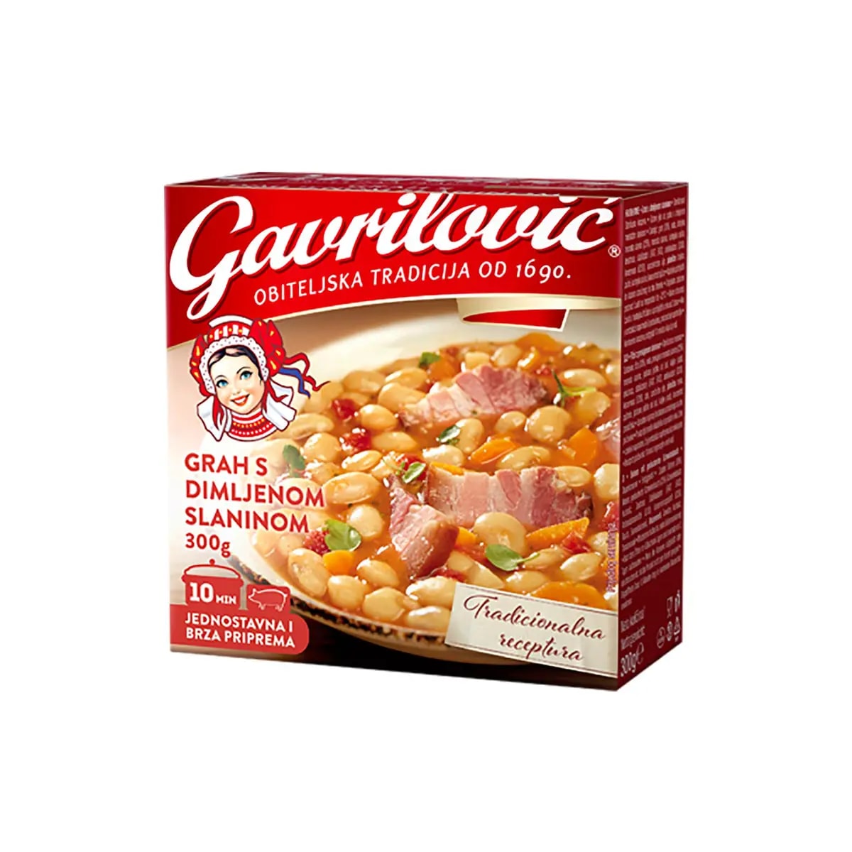 Gotova jela grah s dimljenom slaninom 300 g Gavrilović