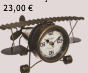 Plane, stolni sat Š31,7 x D21,7 x V16,6 cm