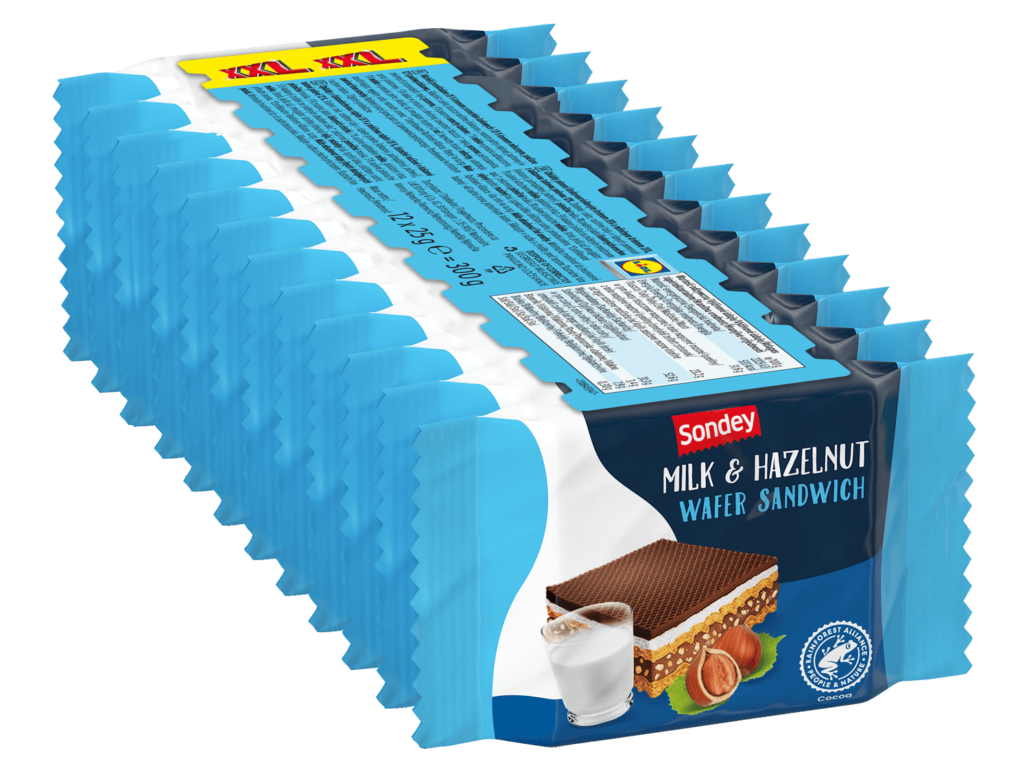 Vafel s mliječnom i lješnjak kremom xxl 300 g