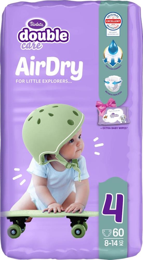 Double care airdry pelene 4 maxi (8-14 kg), 60 kom.