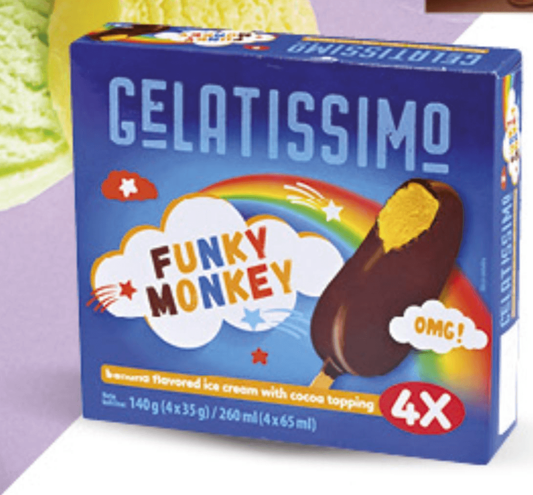 Gelatissimo sladoled funky monkey 4x65ml