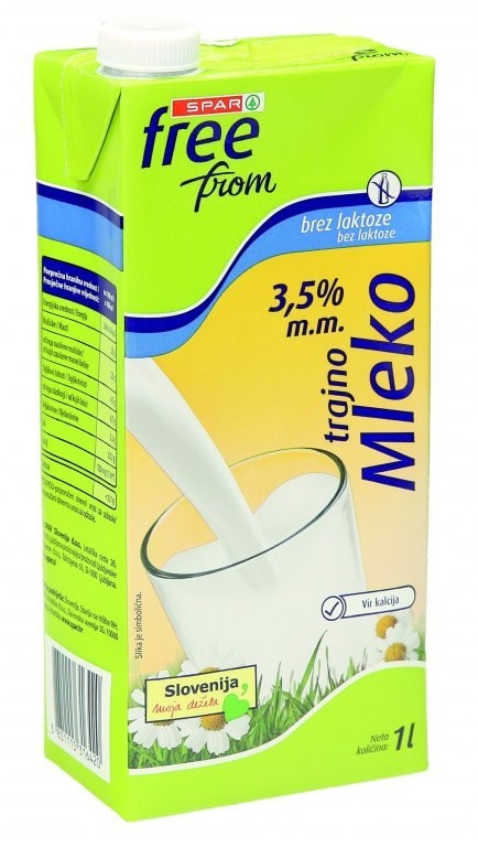 Trajno mlijeko spar free from 1 L