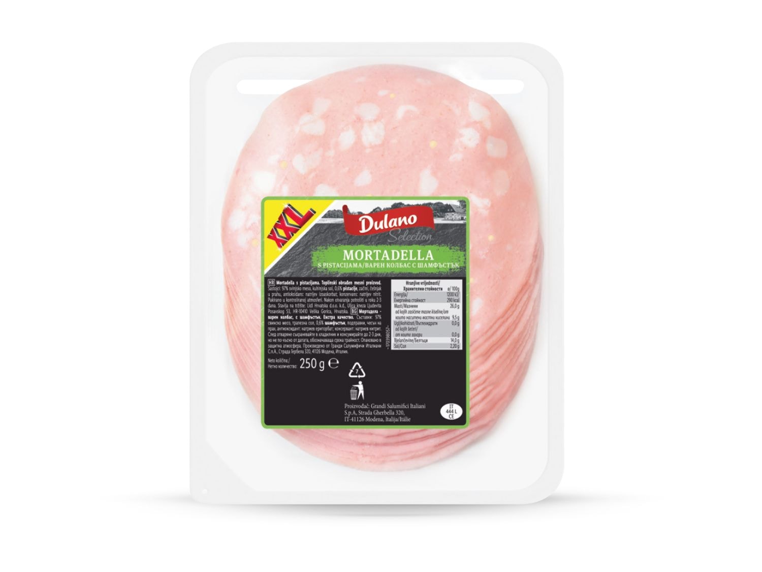 Mortadela s pistacijama xxl 250 g