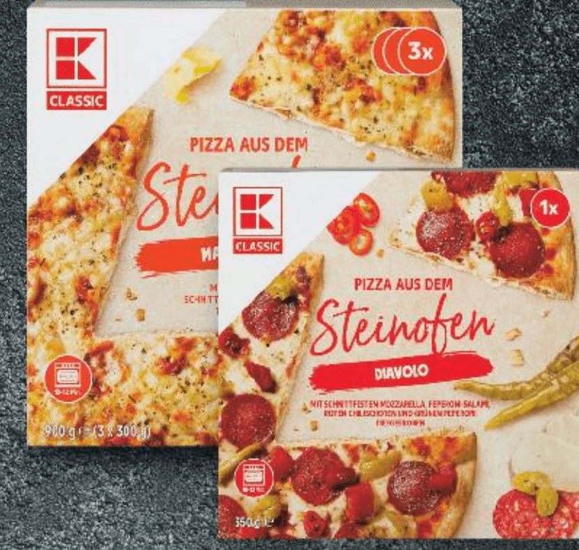 K-classic pizza steinofen diavolo 350 g