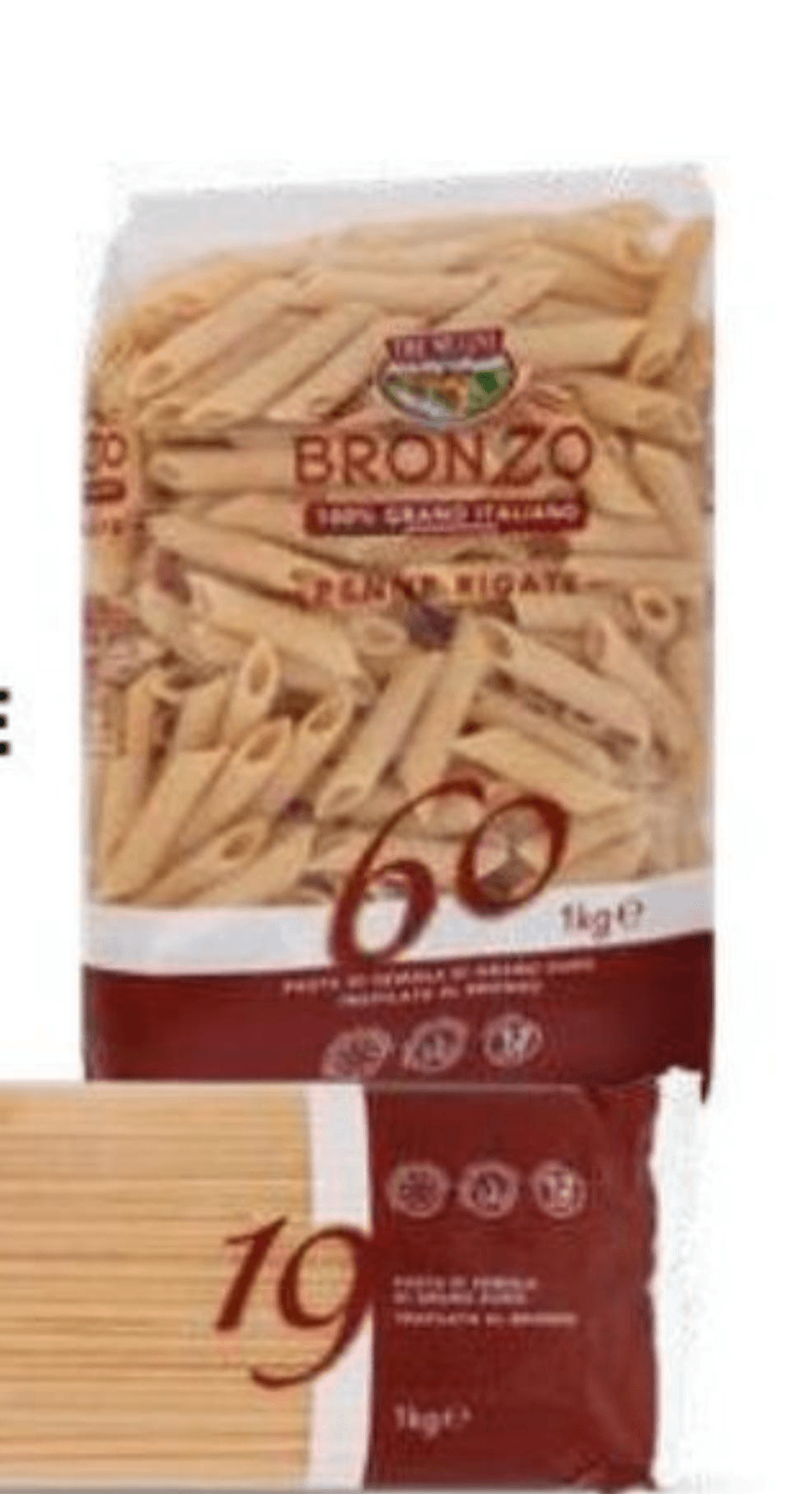 Tjestenina spaghetti/penne rigate bronzo 1 kg