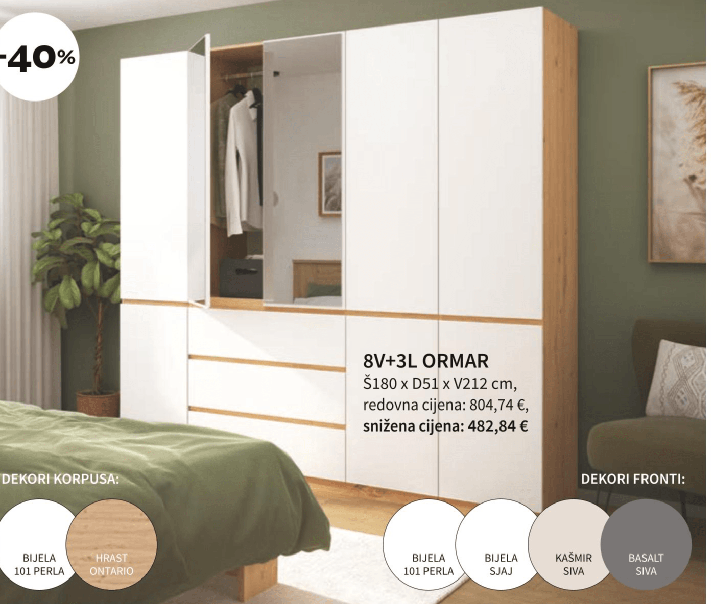 8v+3l ormar Š180 x D51 x V212 cm